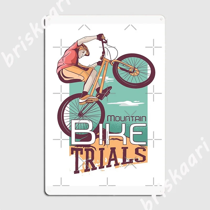 Mountain Biking Europe - จักรยานเสือภูเขาทดลองแผ่นโลหะโปสเตอร์ Cinema ห้องนั่งเล่นปรับแต่งภาพวาด Décor Cinema ป้ายดีบุกโปสเตอร์