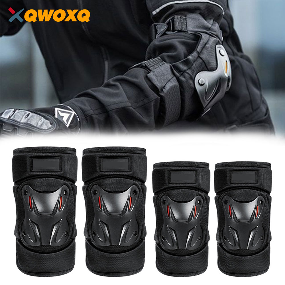 Mountain Biking Elbow Pads - 1 คู่ข้อศอกสนับสนุนป้องกันมอเตอร์ไซด์ Kneepads Motocross รถจักรยานยนต์เข่า Pads